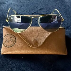 Ray-Ban Jr. Gold Frame Aviator Sunglasses